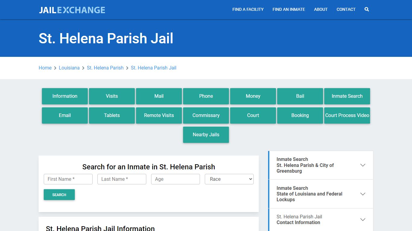 St. Helena Parish Jail Roster Lookup, LA, Inmate Search